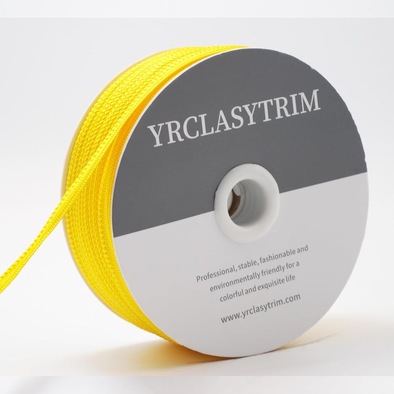 YRCLASYTRIM 0.35inch,(55Yards) Sewing Piping Trim,Shining Polyesterter Cord Trim,for Sewing Clothing,Hometextile, Decoration DIY Crafts Edge Piping Embellishments,30Colour (Lemon Tonic) - Image 3
